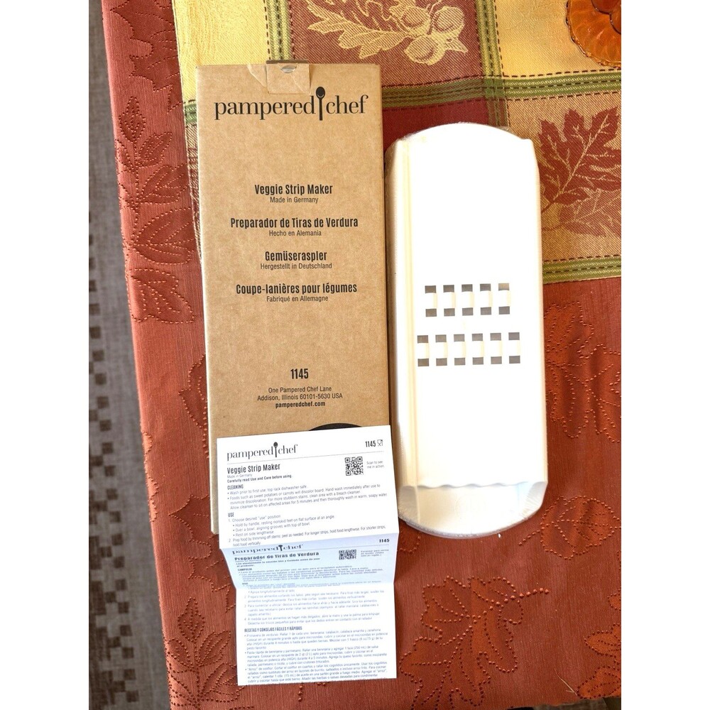 Pampered Chef Veggie Strip Maker #1145 New In Original Box And Sealed Packaging